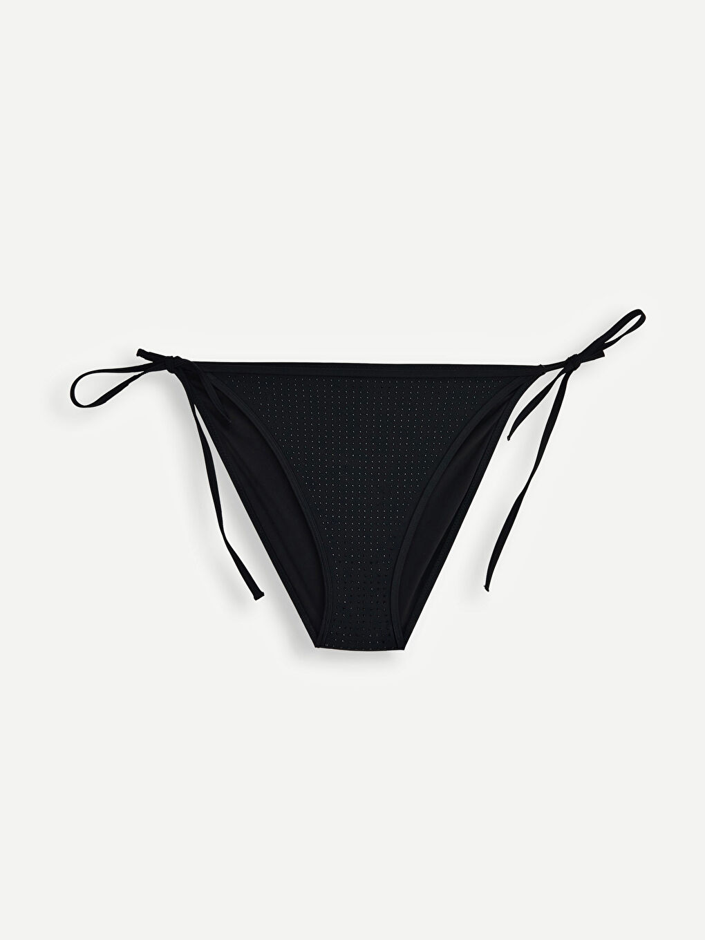 Siyah Taş Detaylı Bağlamalı Kadın Bikini Altı