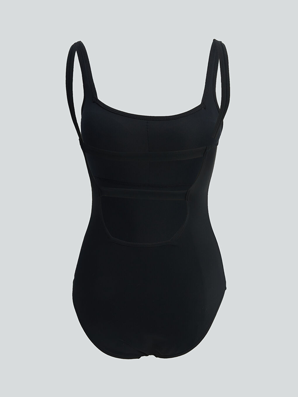 Siyah Kadın Çıkarılabilir Pedli Mayo-1