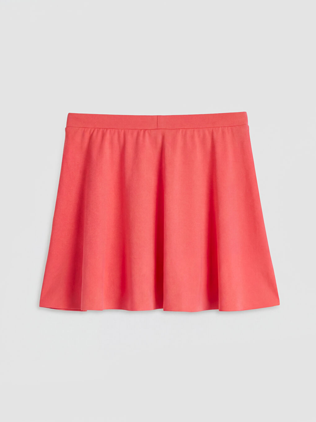 Kırmızı Beli Lastikli Kadın Yüzme Şort Etek-5