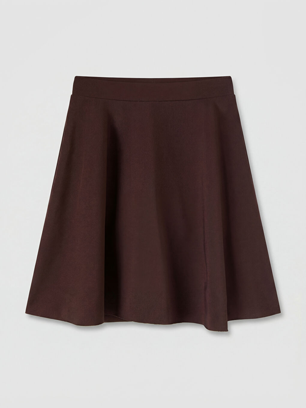 Kahverengi Beli Lastikli Kadın Yüzme Şort Etek