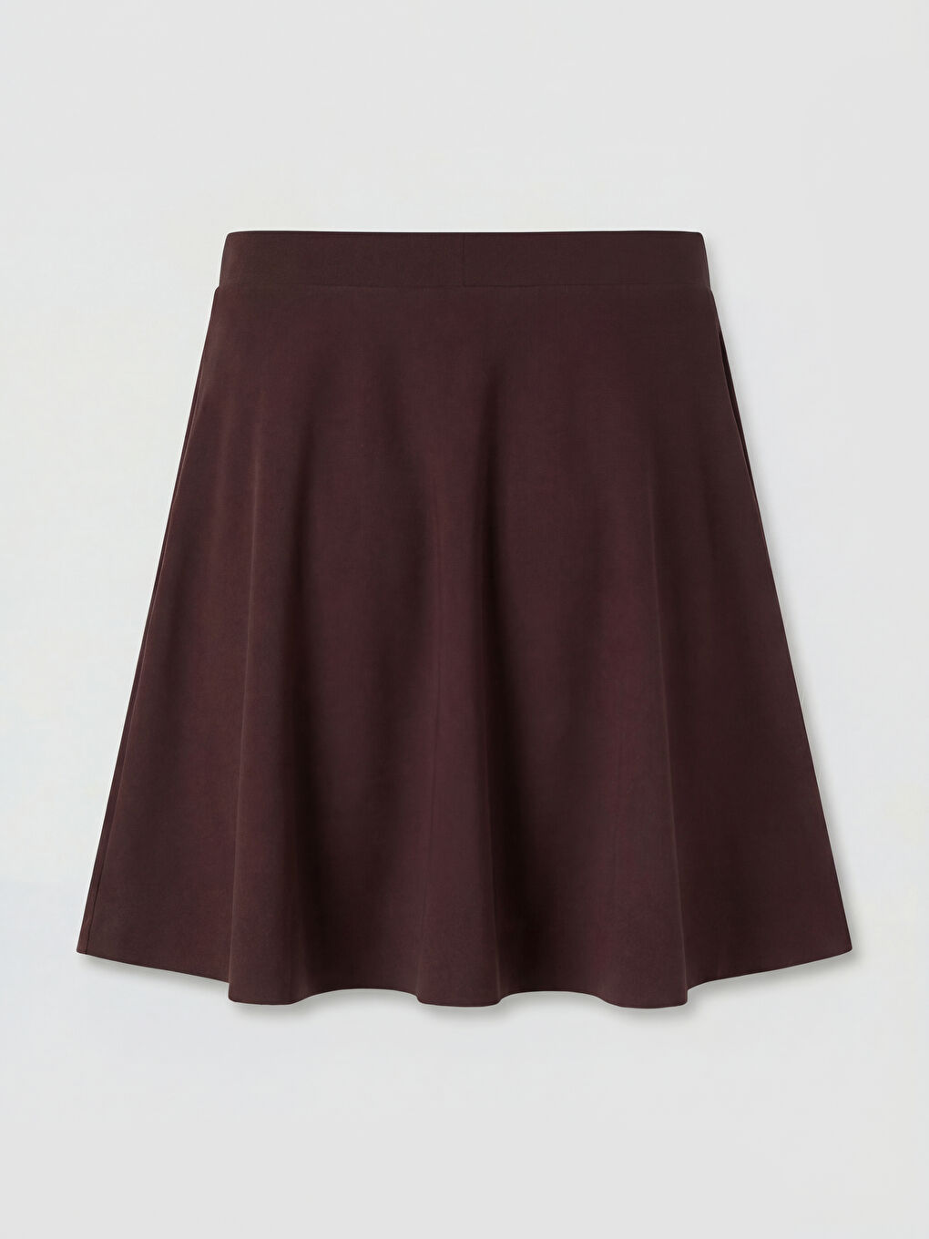 Kahverengi Beli Lastikli Kadın Yüzme Şort Etek-1