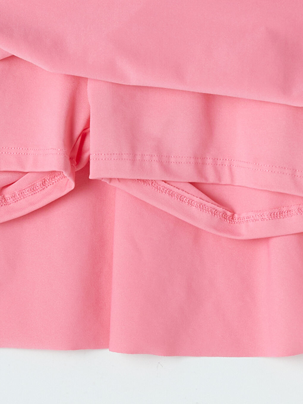 Pembe Beli Lastikli Kadın Yüzme Şort Etek-6