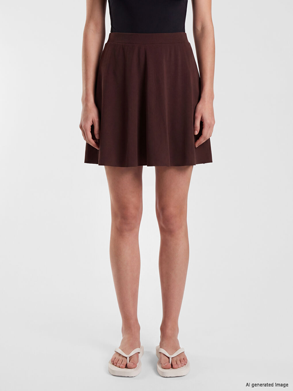 Elastic Waist Women's Swimming Shorts Skirt-1