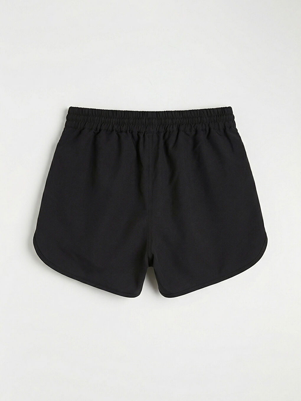 Siyah Beli Lastikli Kadın Yüzme Şortu-1