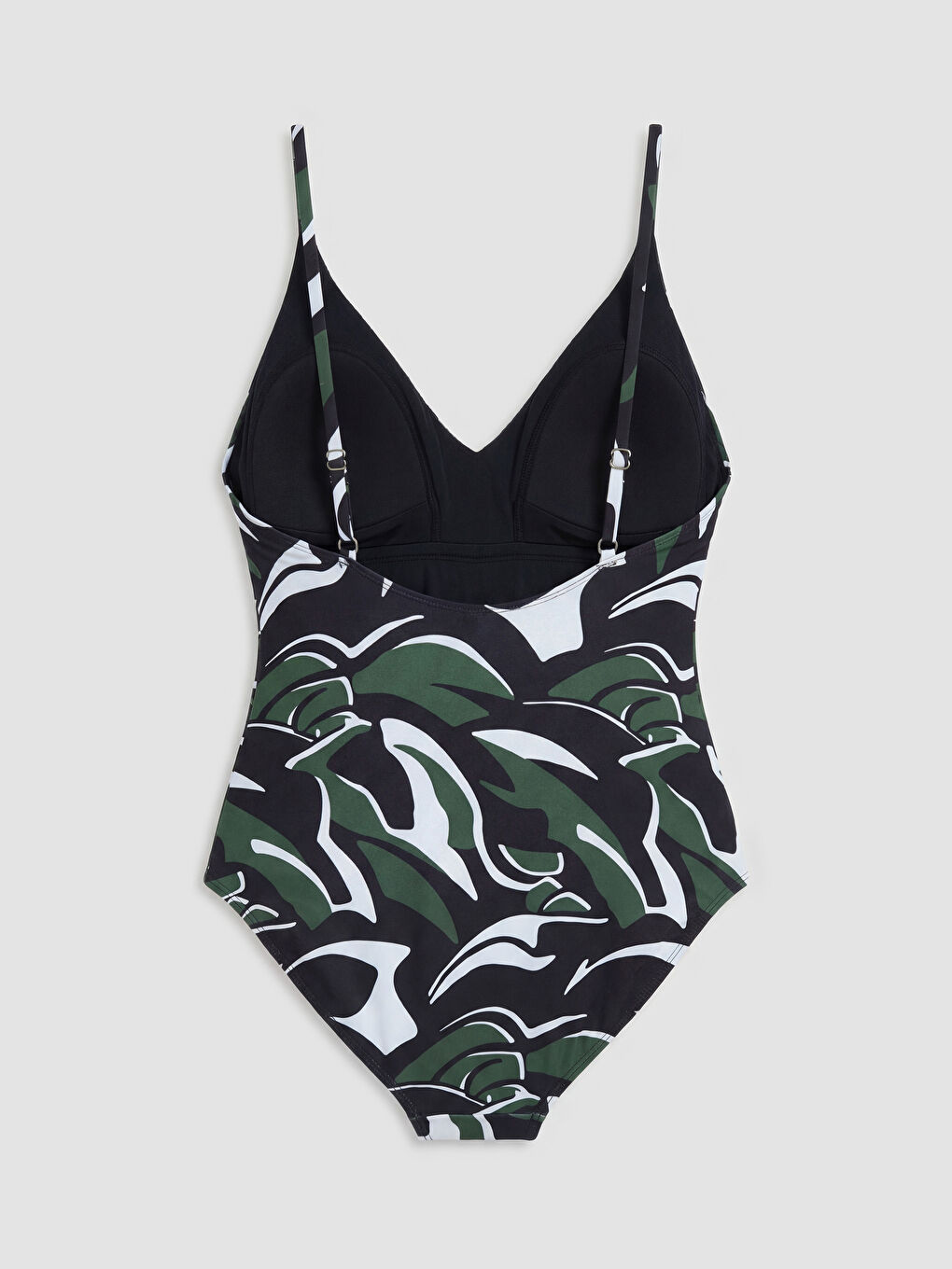 Fırfır Detaylı Desenli Kadın Mayo-1