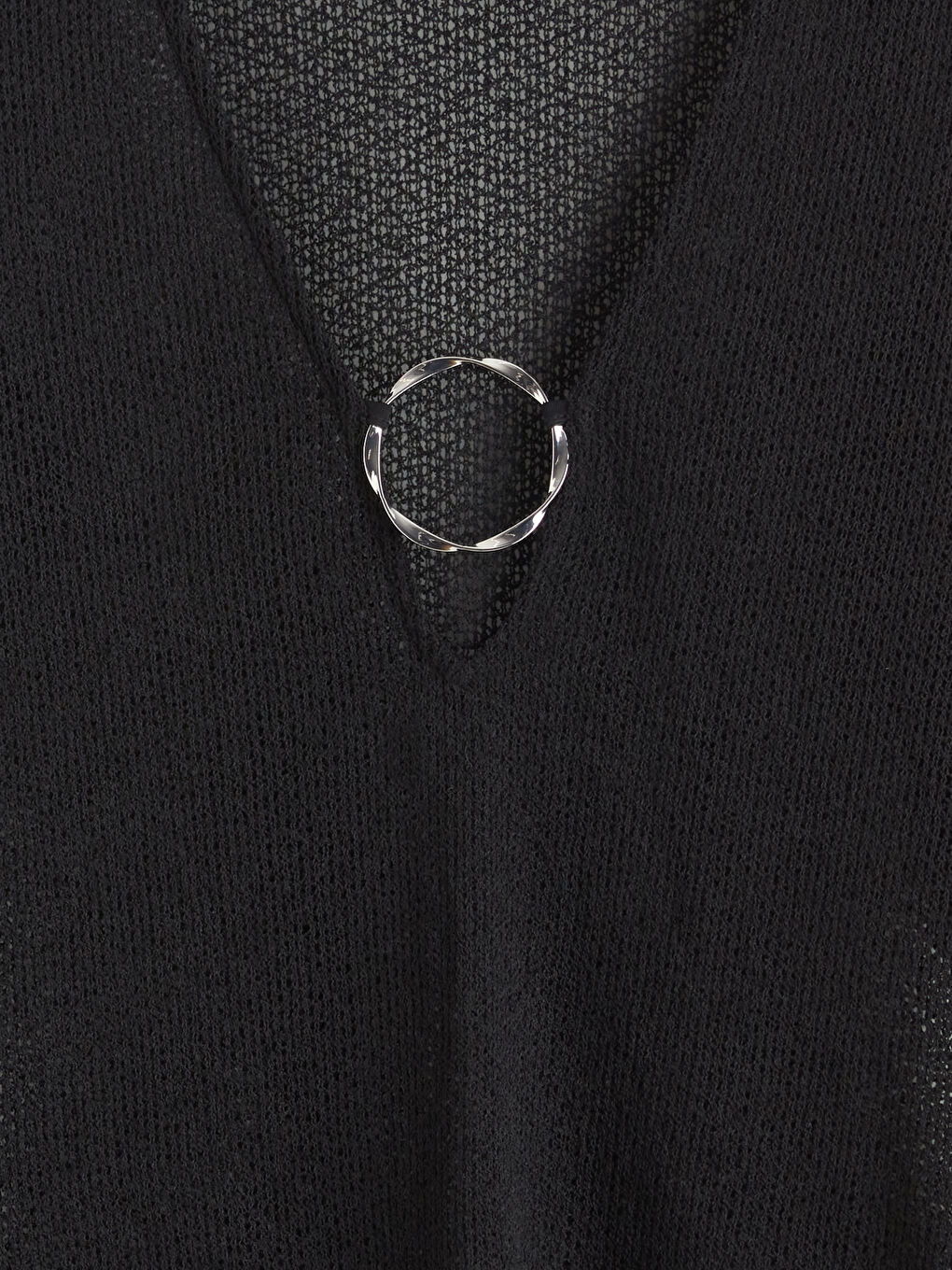 V-Neck Ring Detailed Women's Beach Dress-1