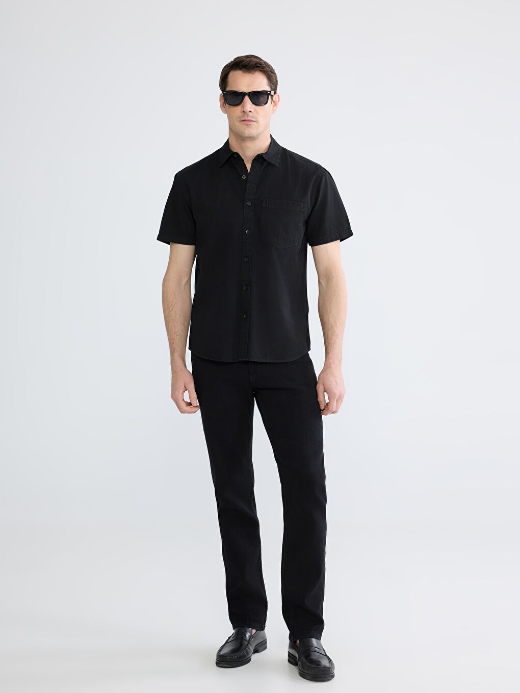 Men's Regular Fit Denim Shirt-1