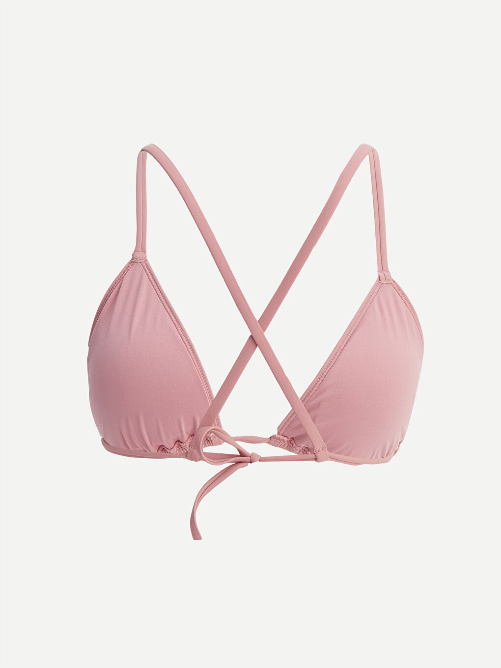 Pembe Çıkarılabilir Pedli Taşlı Kadın Bikini Üst-1