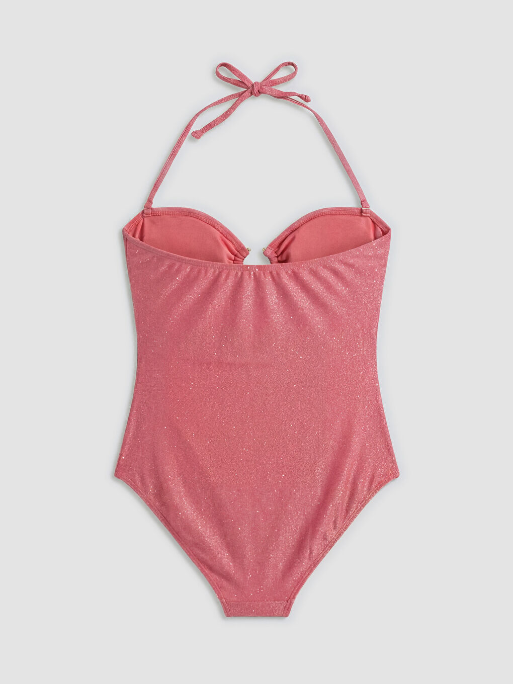 Ženski kupaći kostim visokog sjaja sa uklonjivim jastučićima-1