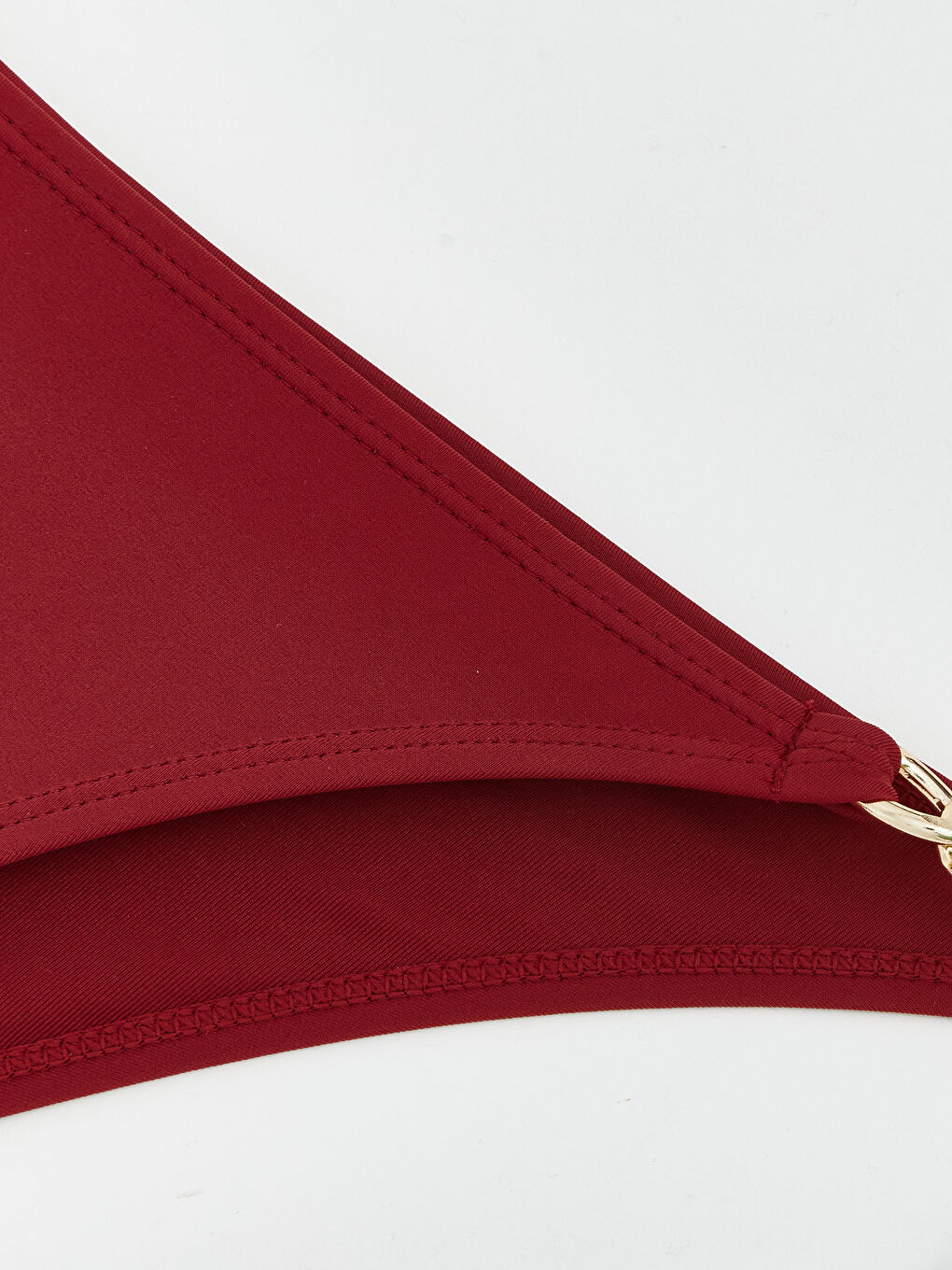 Bordo Zincir Detaylı Kadın Bikini Altı-2