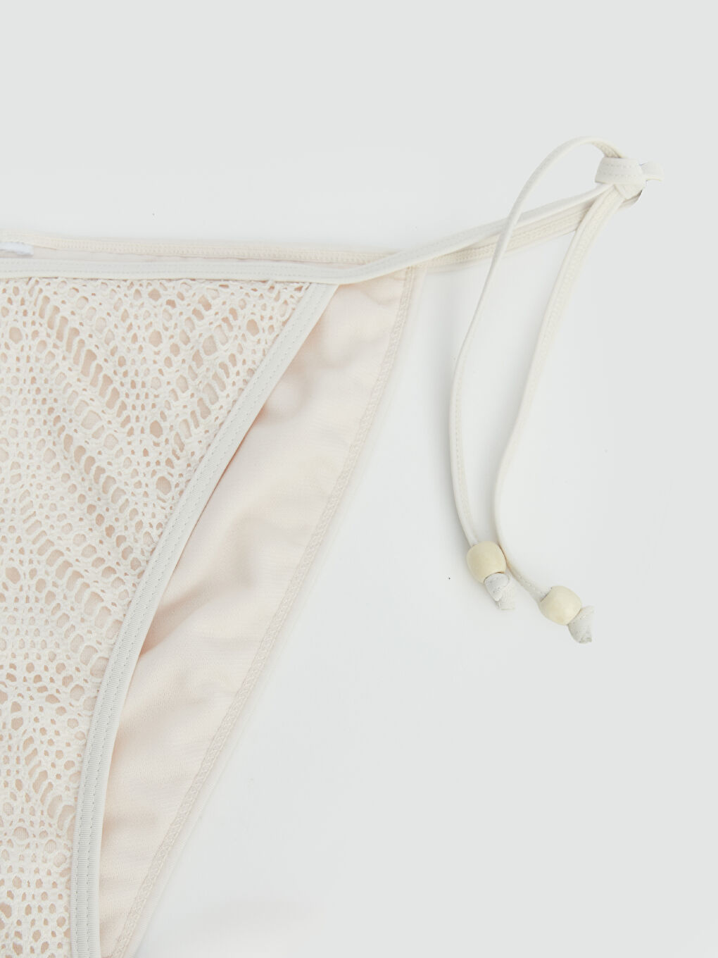 Bej Dantelli Kadın Bikini Altı-2