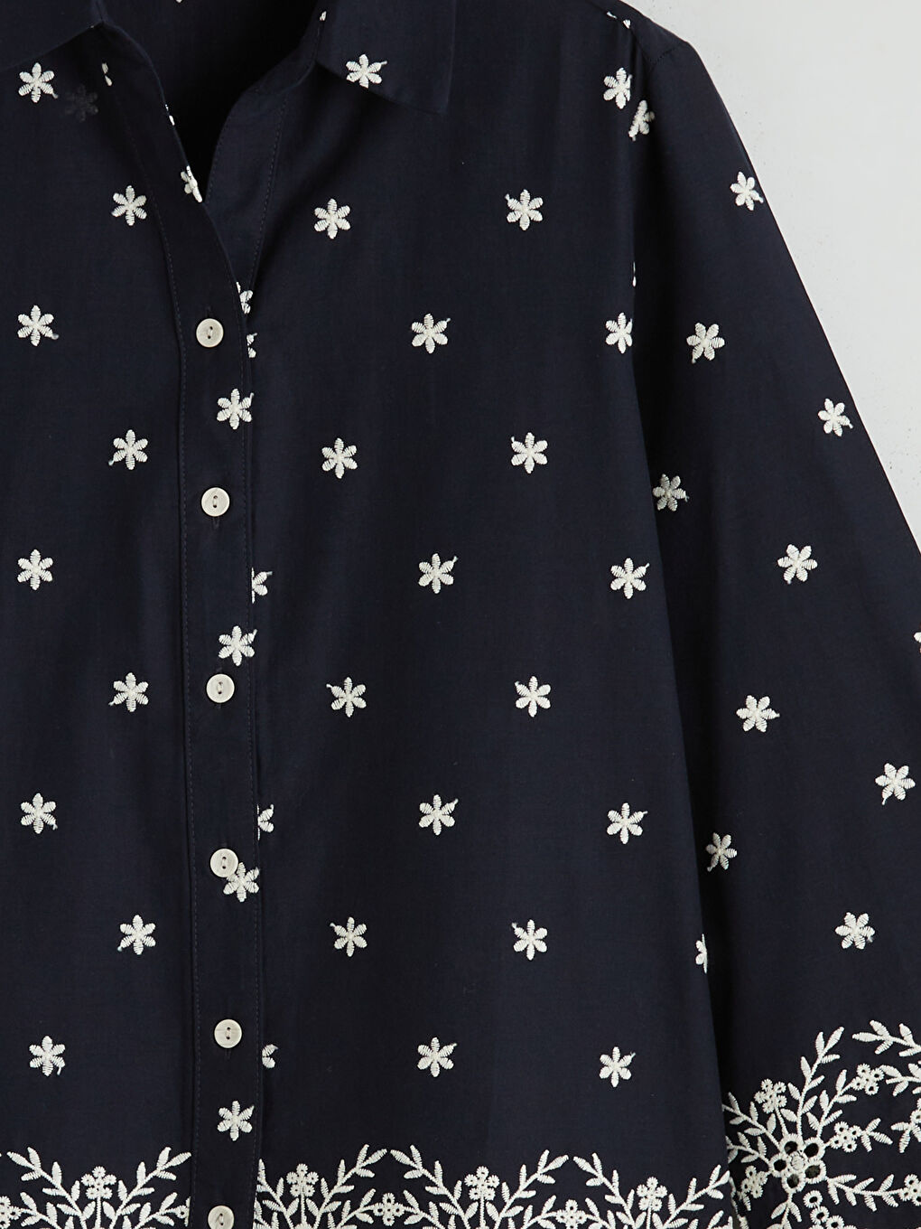 Embroidered Poplin Women's Shirt-5