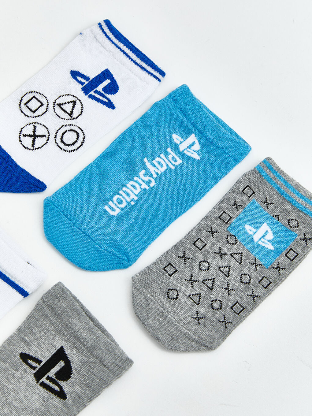 Karışık PlayStation Desenli Erkek Çocuk Patik Çorap 5'li-3