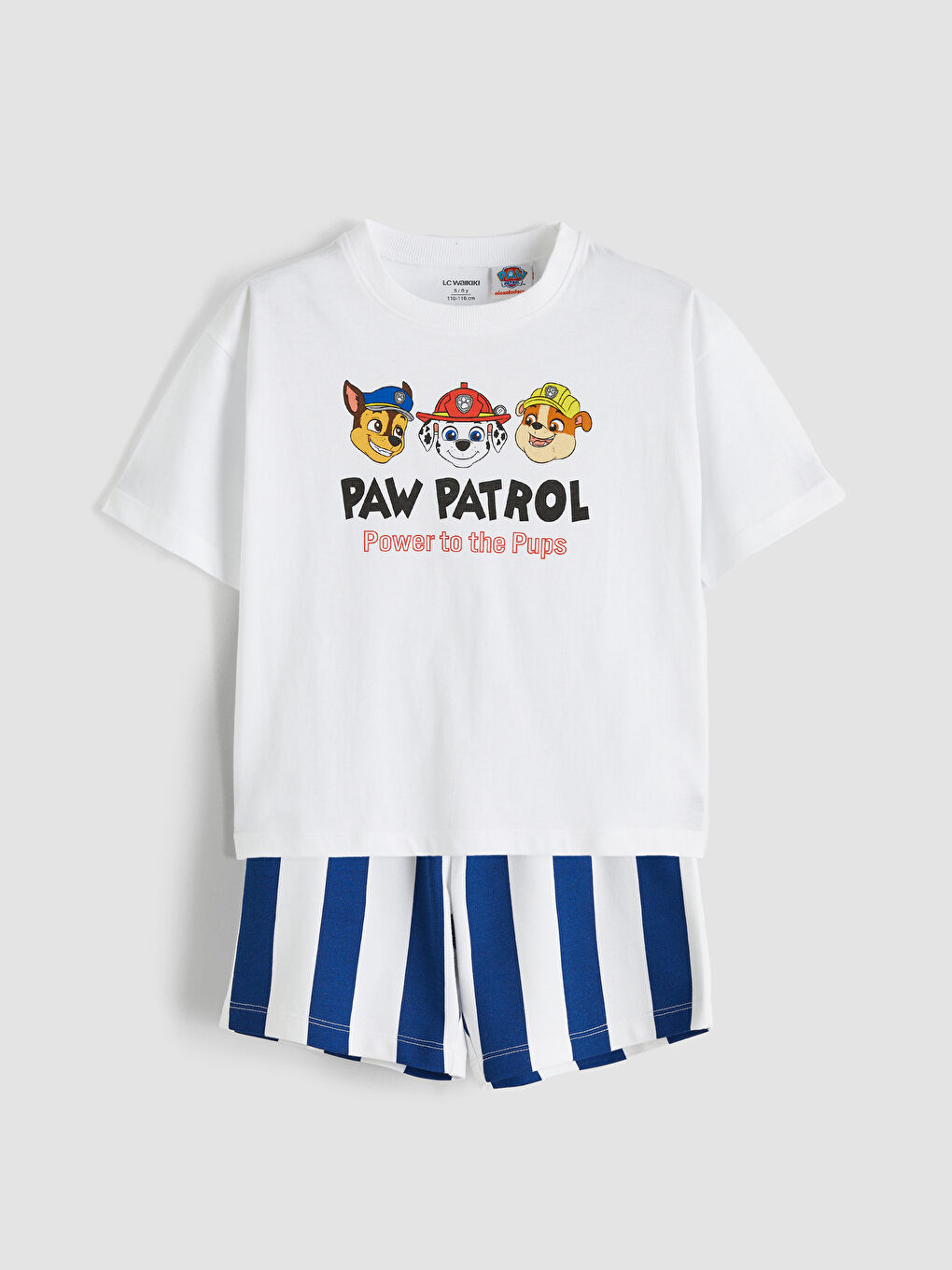 Beyaz Paw Patrol Baskılı Erkek Çocuk Tişört ve Şort