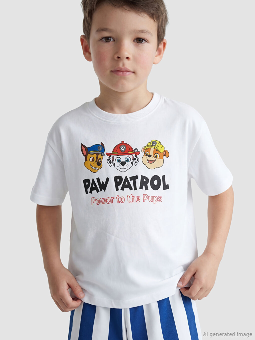 Paw Patrol Printed Boys' T-Shirt and Shorts-1