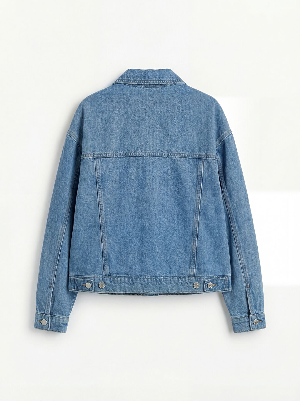 Girls' denim jacket with embellishments.-3