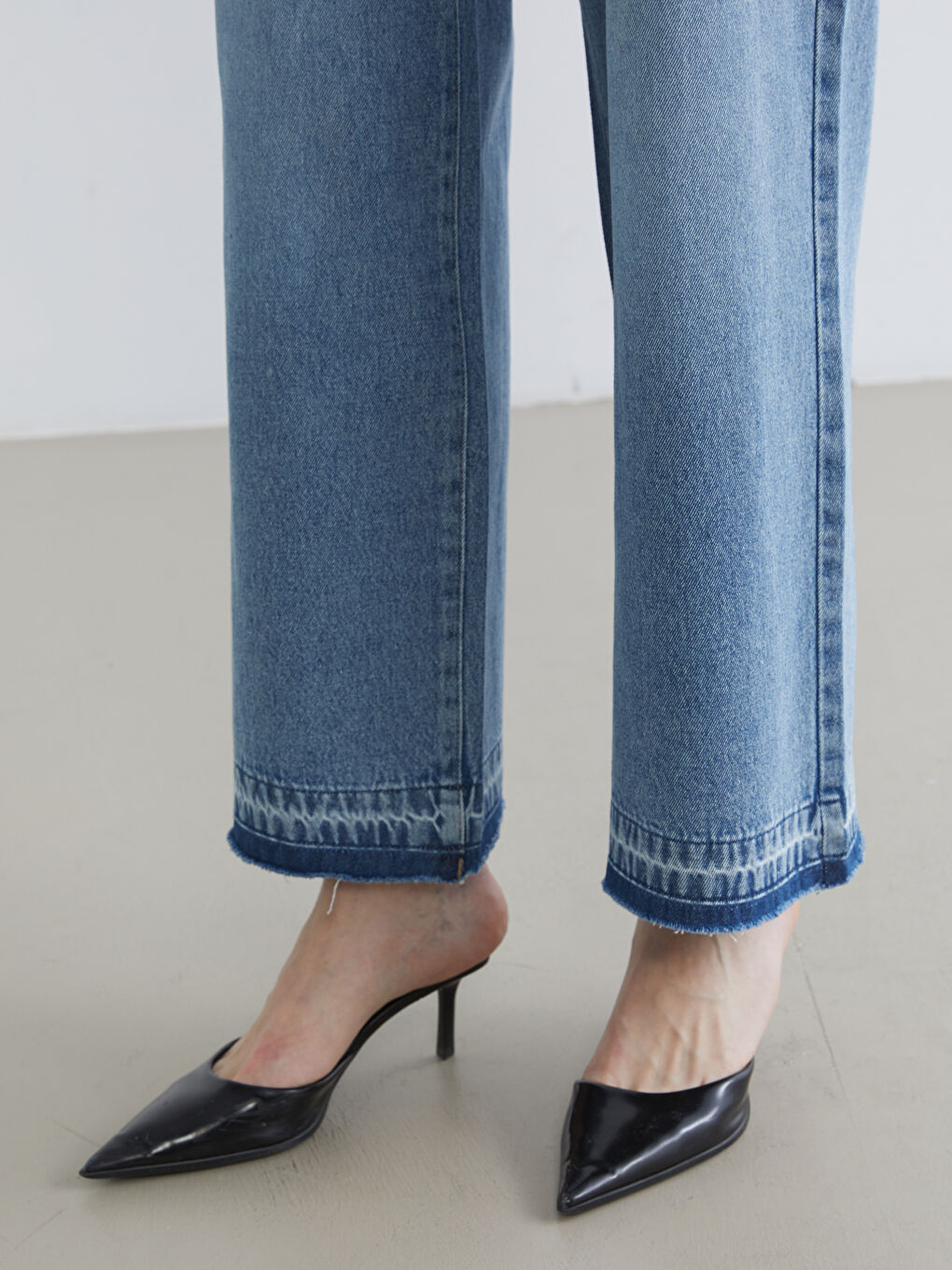 әйелдерге арналған кең балақ джинс шалбар-2