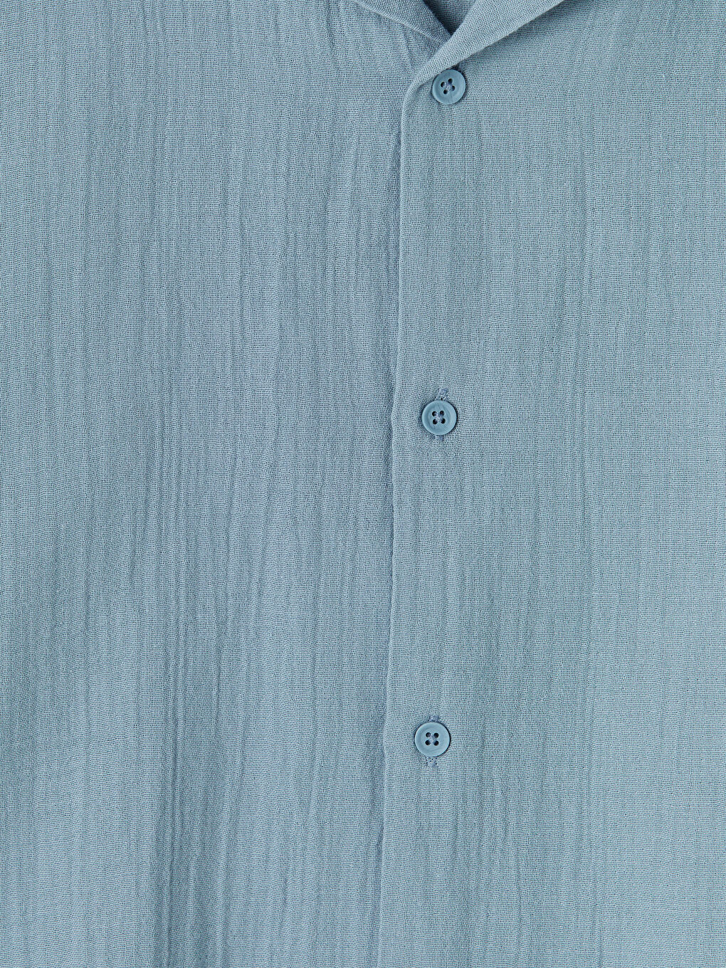 Mavi Loose Fit Resort Yaka Müslin Erkek Gömlek-6