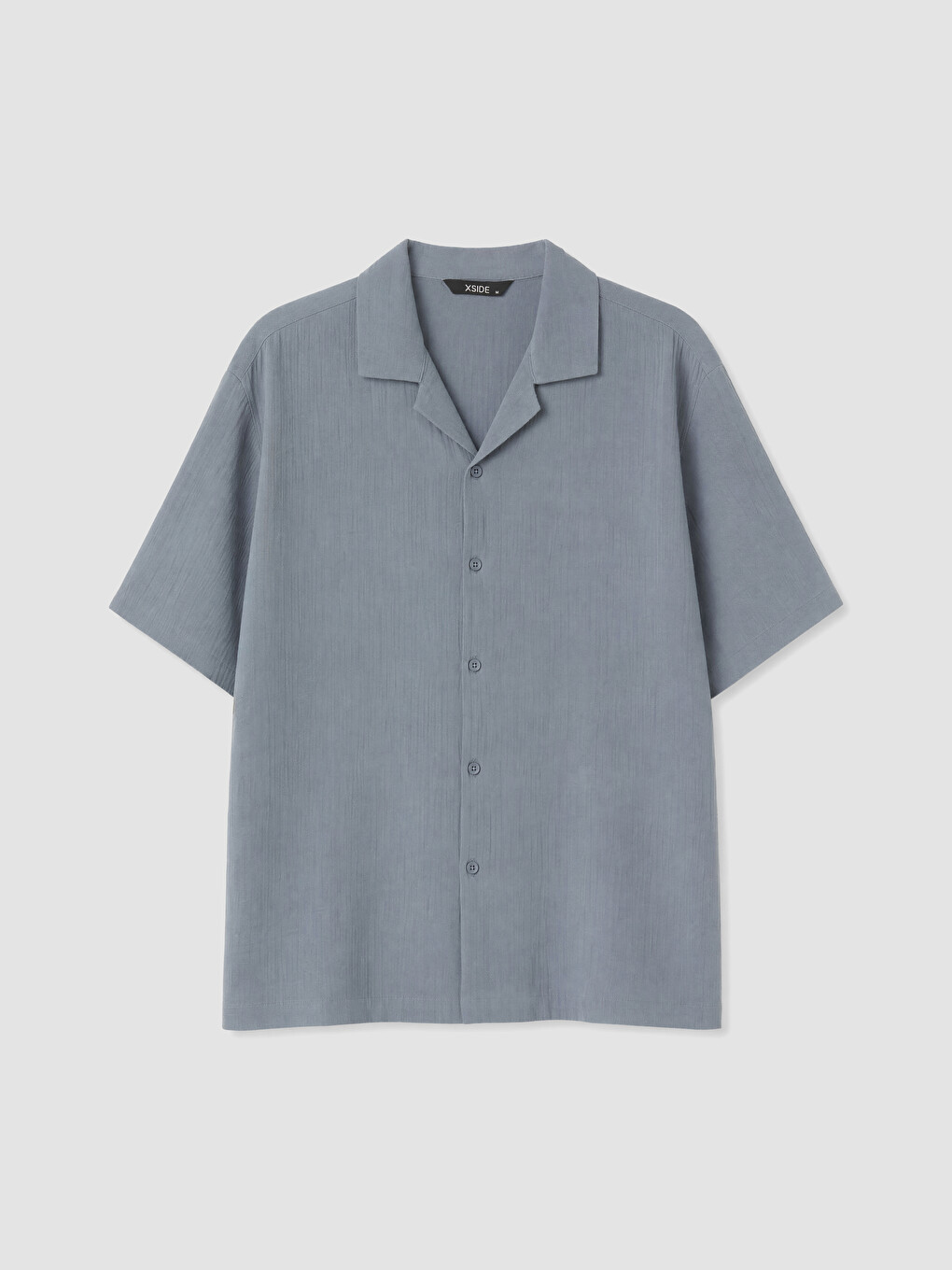İndigo Loose Fit Resort Yaka Müslin Erkek Gömlek