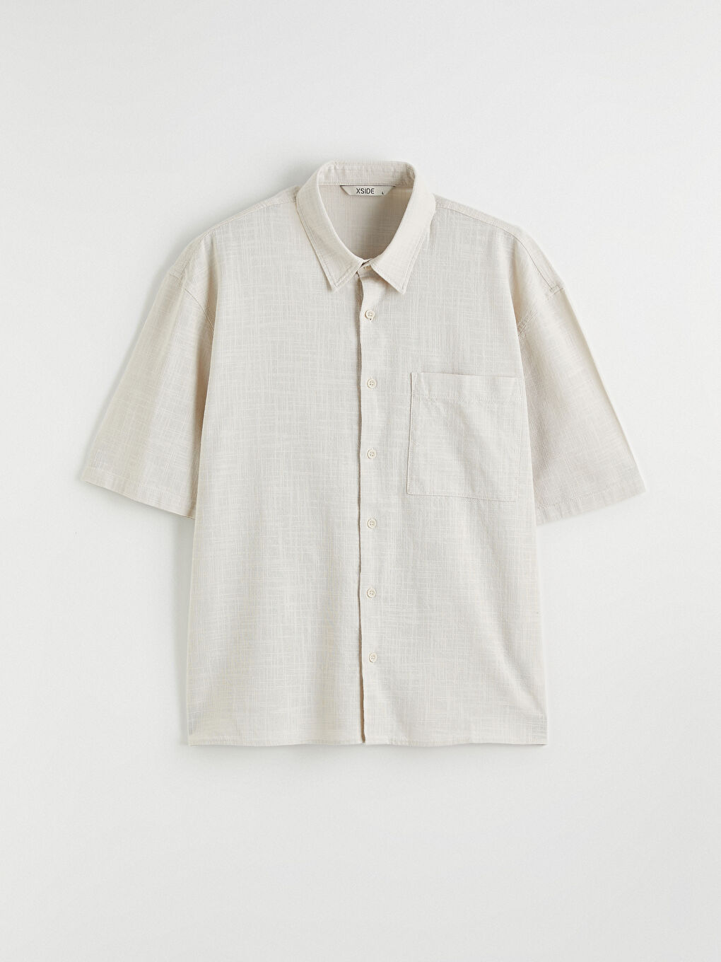 Muška košulja širokog kroja sa izgledom lana-4