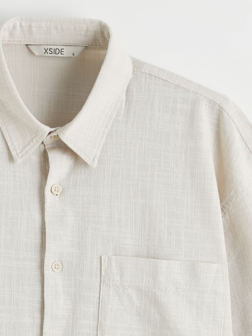 Muška košulja širokog kroja sa izgledom lana-5