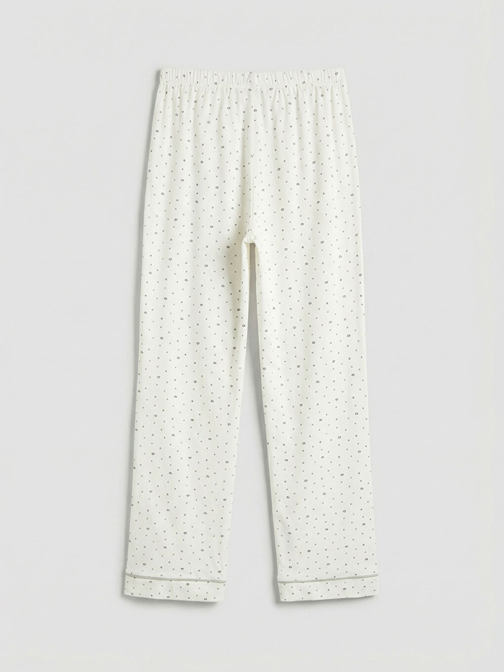 Ekru Gömlek Yaka Çiçekli Kadın Pijama Takım-8