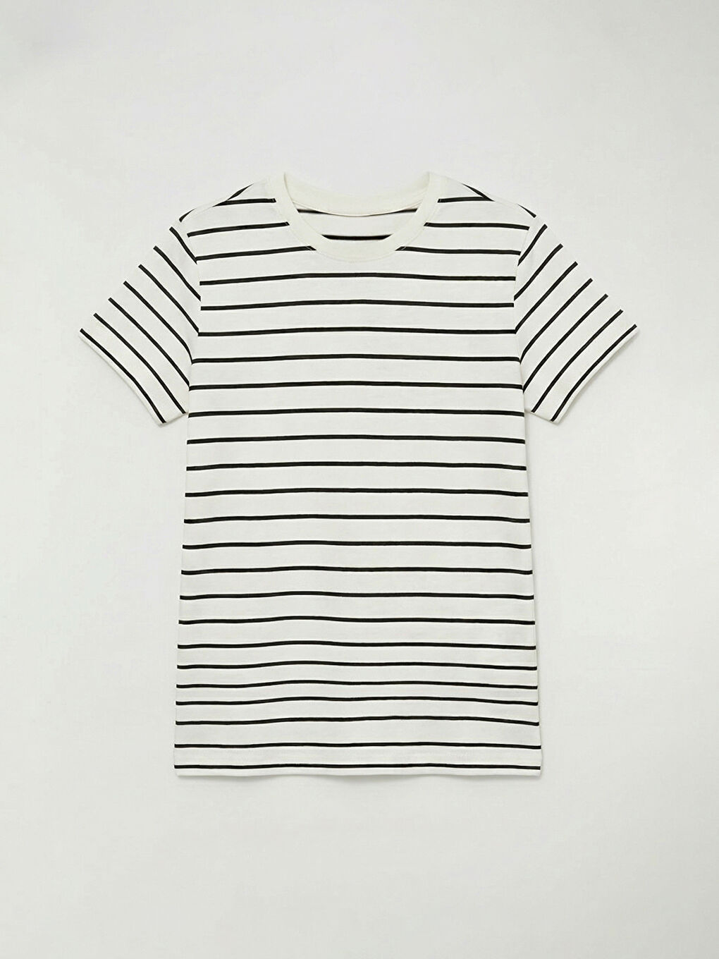 Siyah Bisiklet Yaka Kız Çocuk Tişört 2'li-1