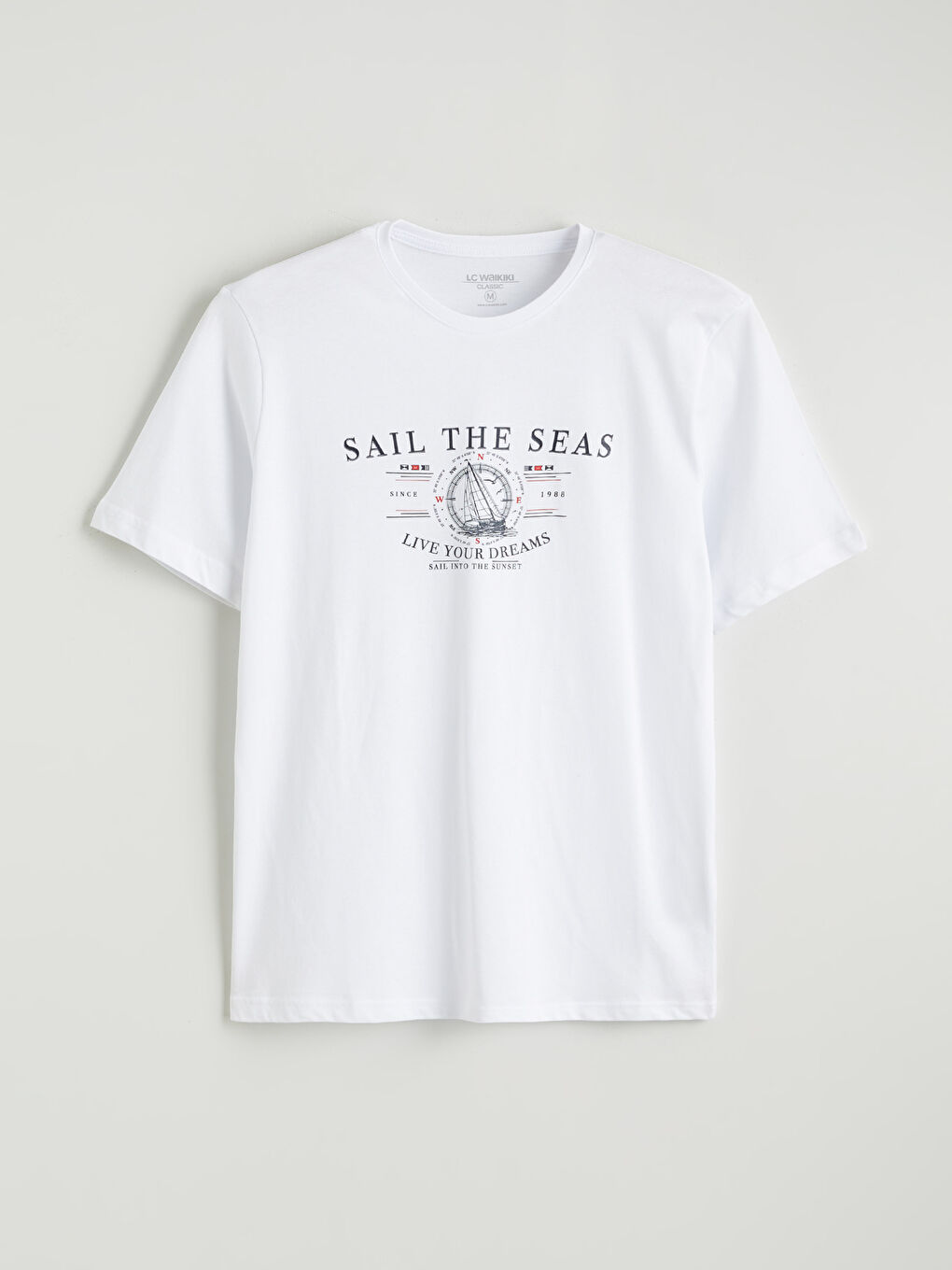 Crew Neck Printed Jersey Men's T-Shirt-4