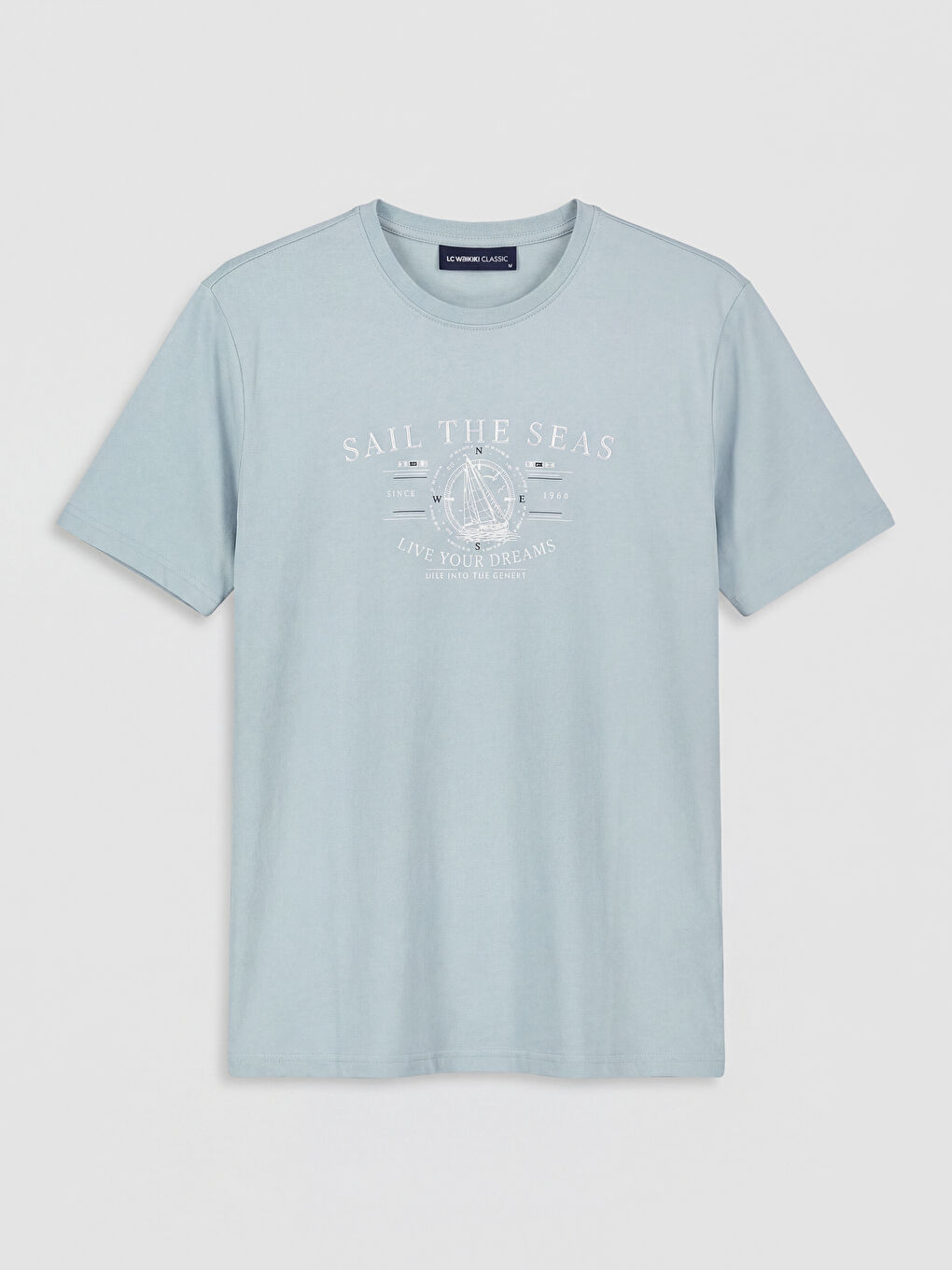 Crew Neck Printed Jersey Men's T-Shirt-4