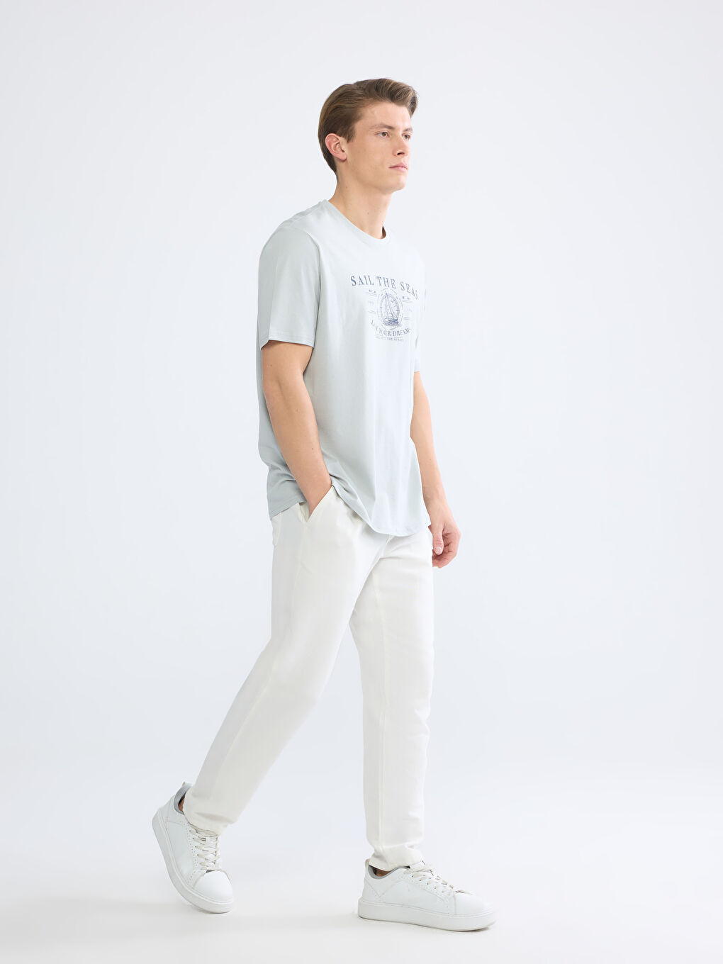 Crew Neck Printed Jersey Men's T-Shirt-1