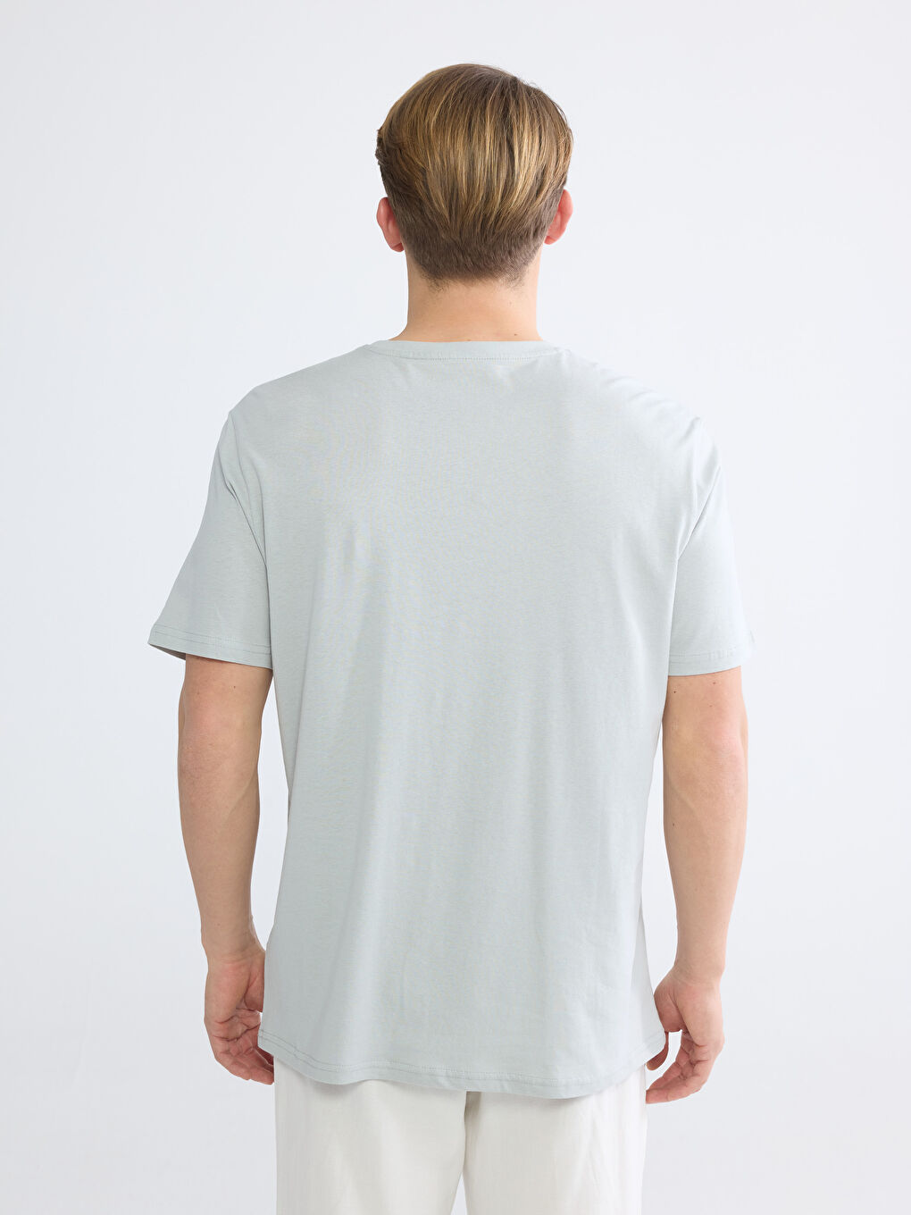 Crew Neck Printed Jersey Men's T-Shirt-3