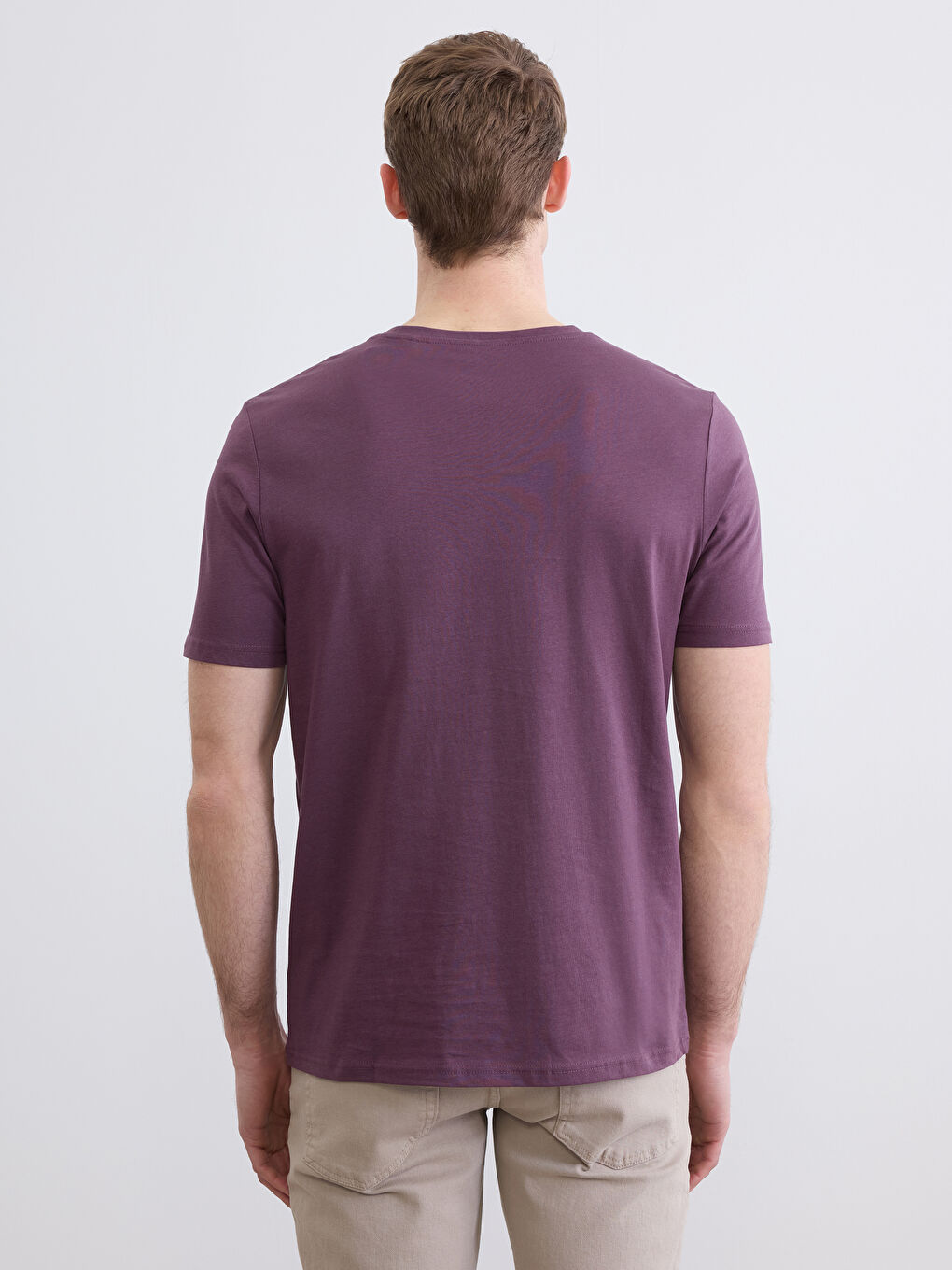 تي شيرت ارجواني غامق رجال-3