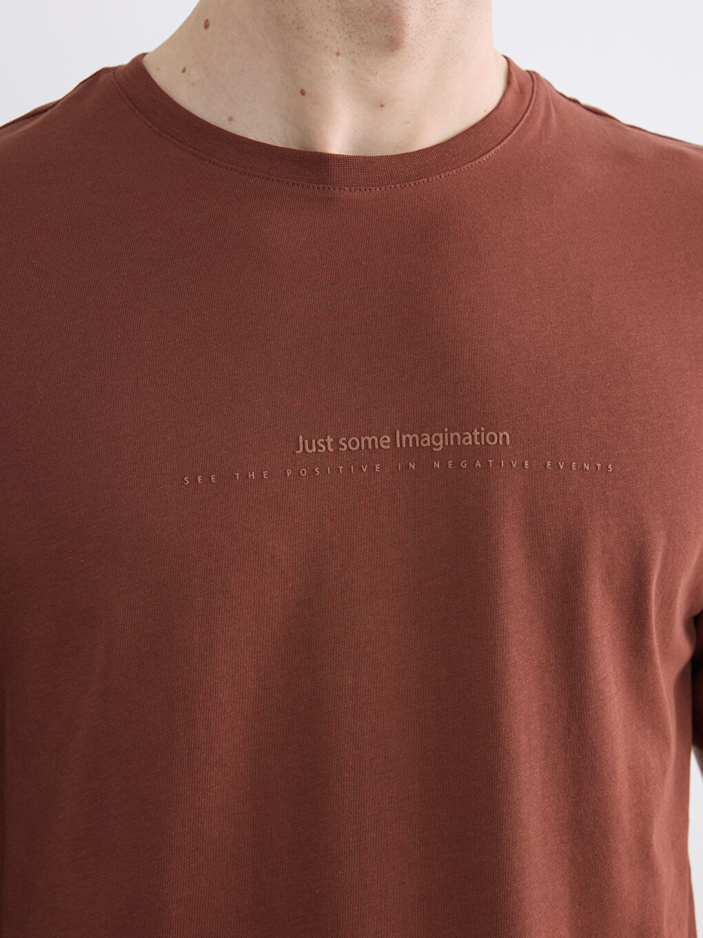 Crew Neck Text Printed Jersey Men's T-Shirt-2