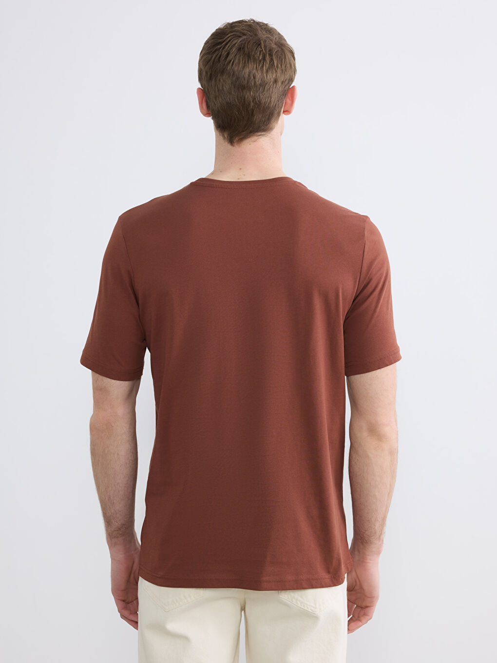 Crew Neck Text Printed Jersey Men's T-Shirt-3