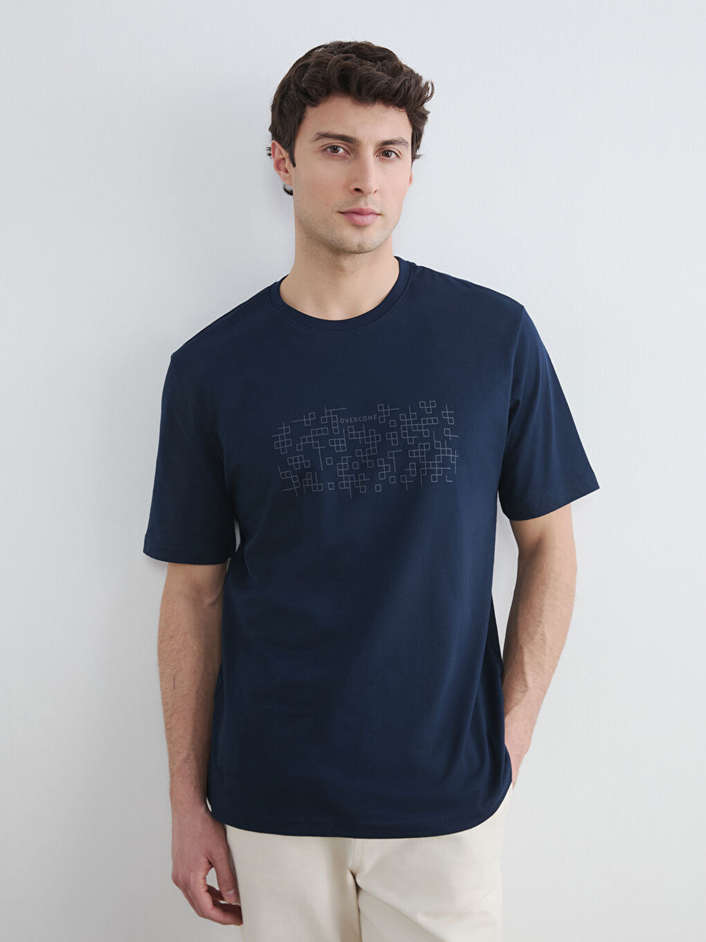 Men's Crew Neck Printed Jersey T-Shirt