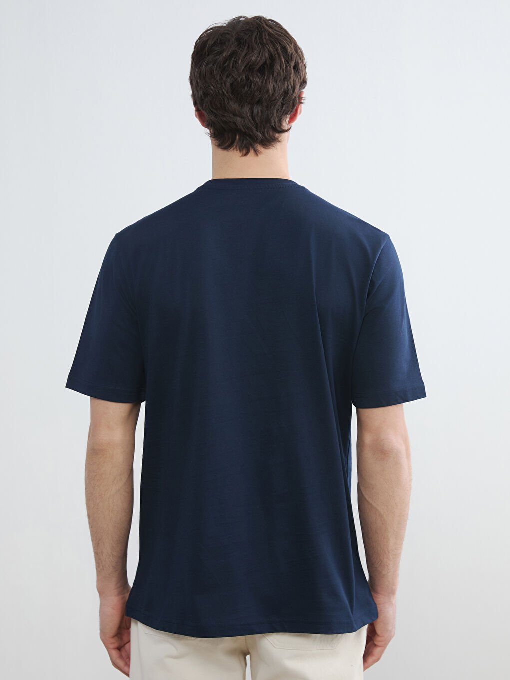 Men's Crew Neck Printed Jersey T-Shirt-3