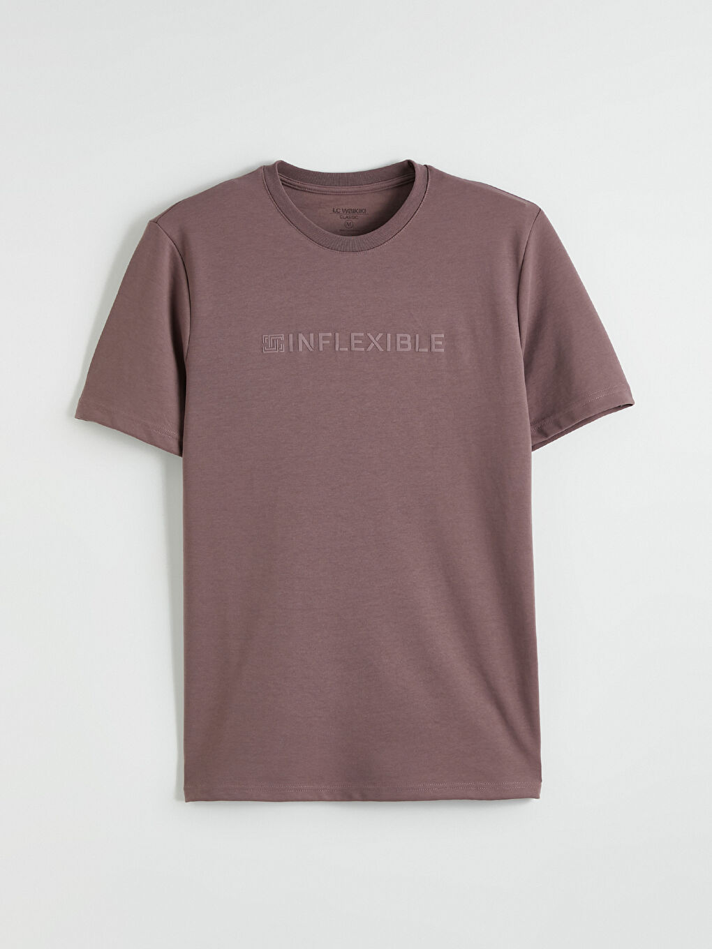 Pembe Bisiklet Yaka Baskılı Erkek Tişört-4