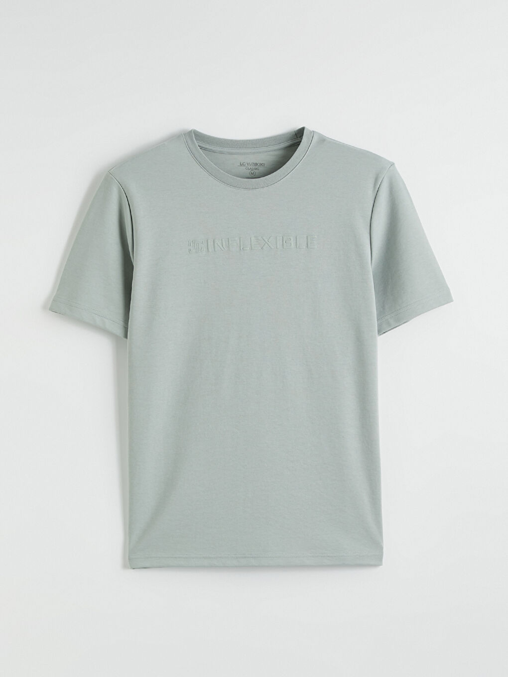 Yeşil Bisiklet Yaka Baskılı Erkek Tişört