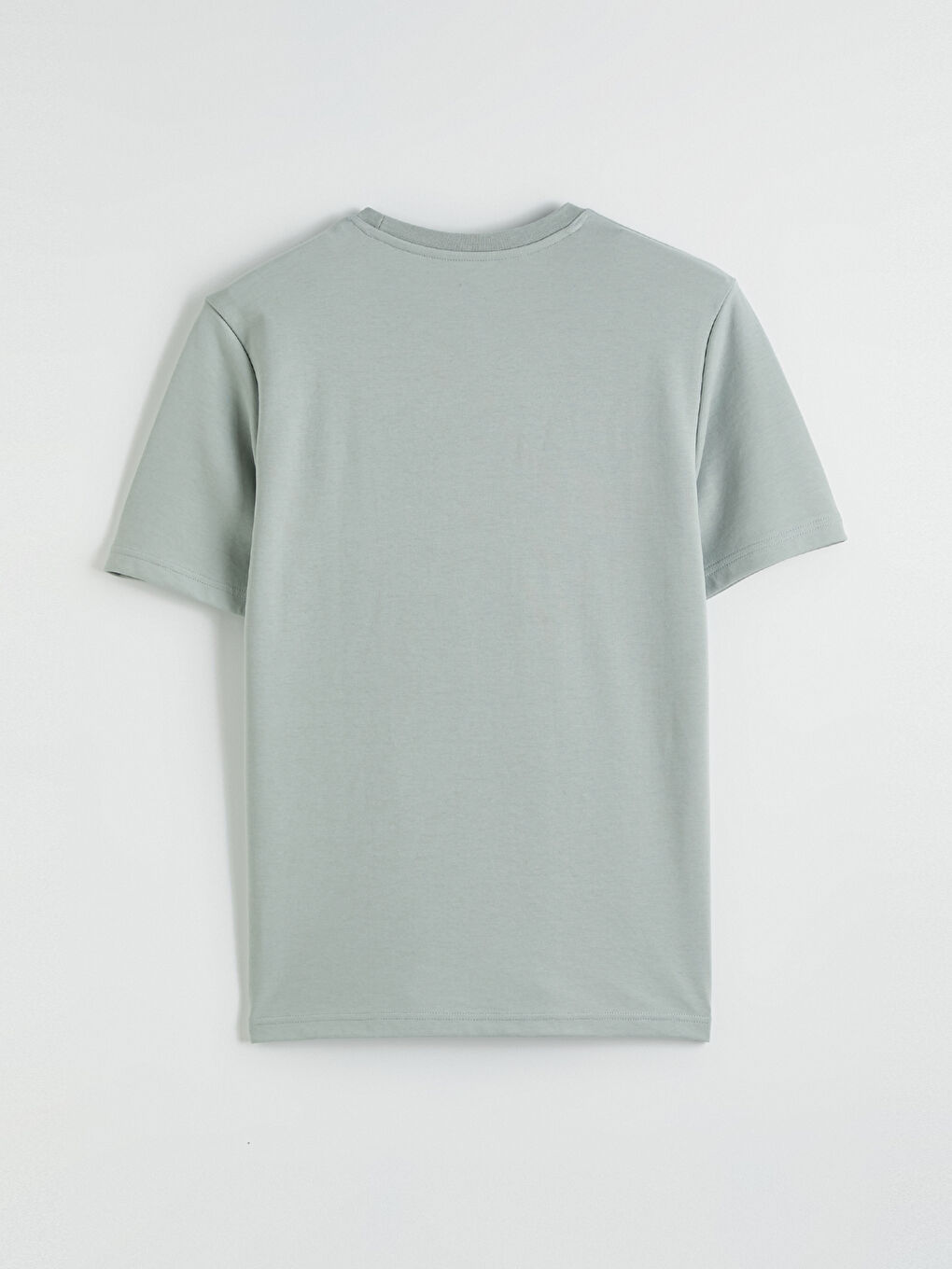 Yeşil Bisiklet Yaka Baskılı Erkek Tişört-2