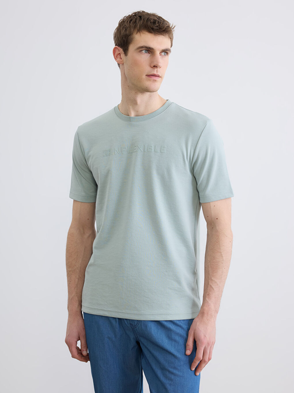 Crew Neck Printed Men's T-Shirt