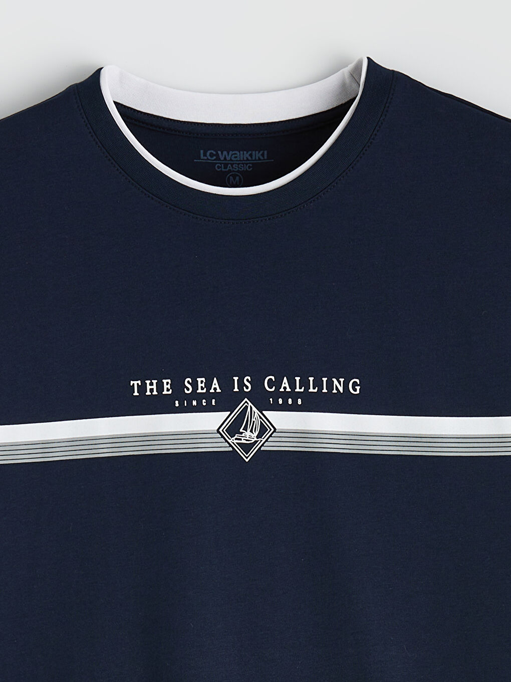 Crew Neck Printed Jersey Men's T-Shirt-5