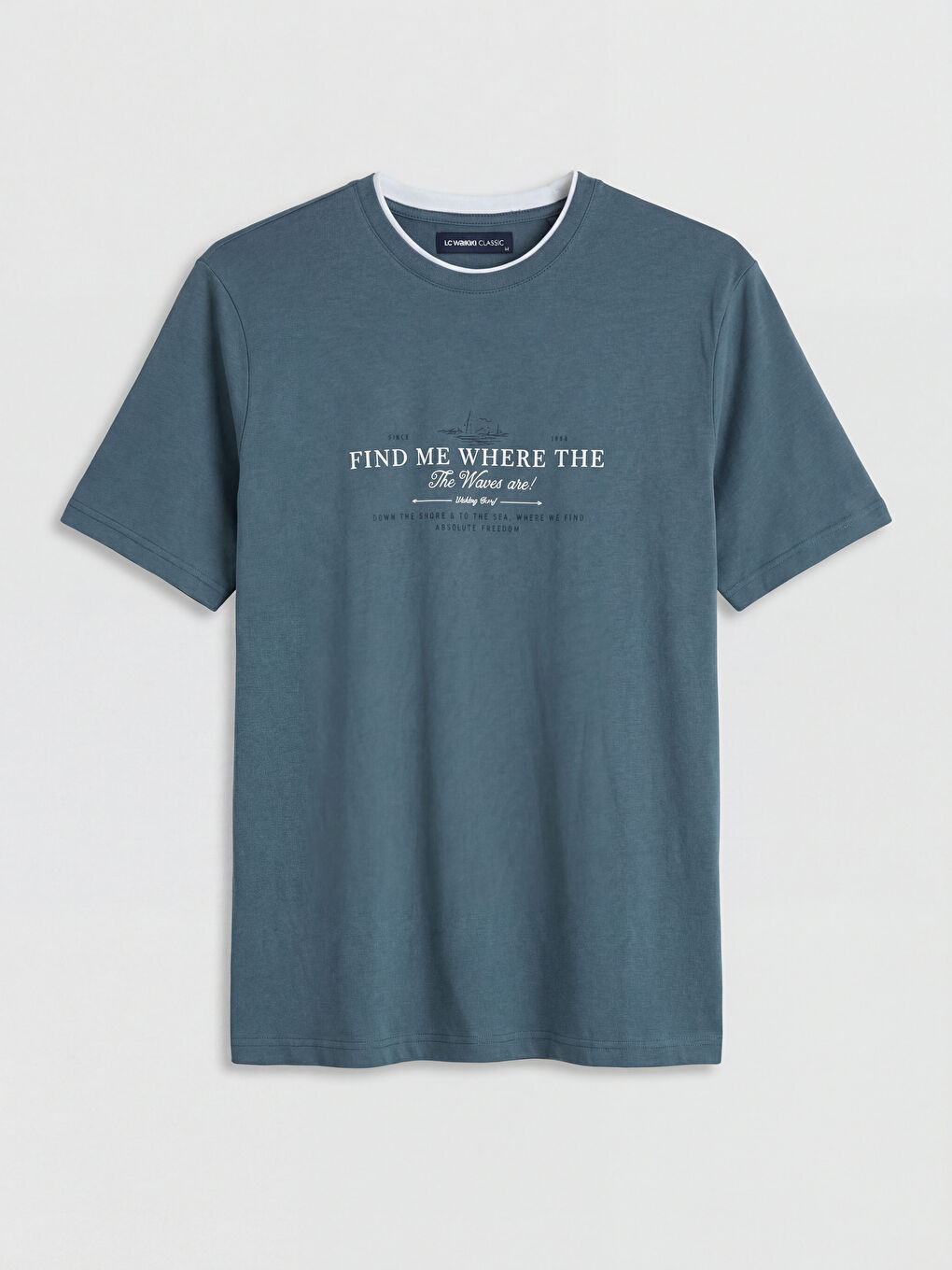 Мъжка тениска с кръгло деколте и отпечатан дизайн от джърси-3