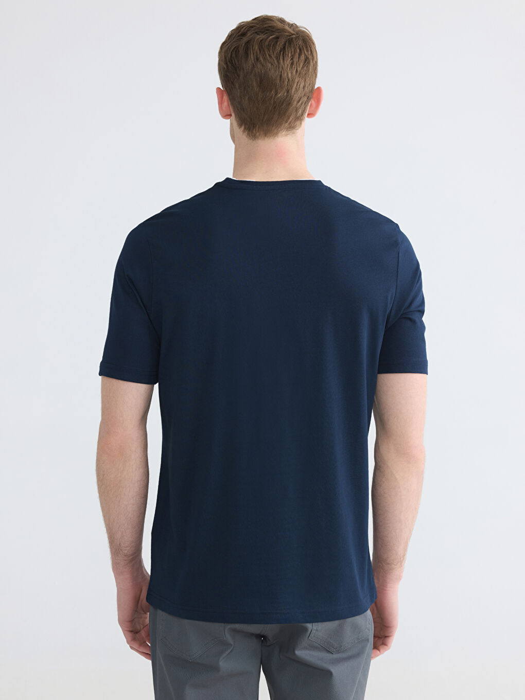 Crew Neck Printed Jersey Men's T-Shirt-3