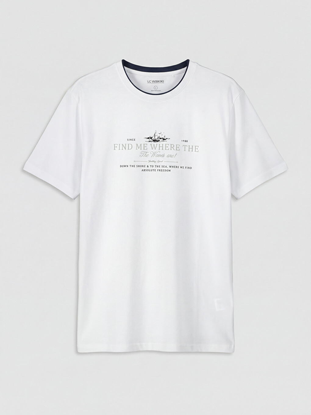 Crew Neck Printed Jersey Men's T-shirt-4