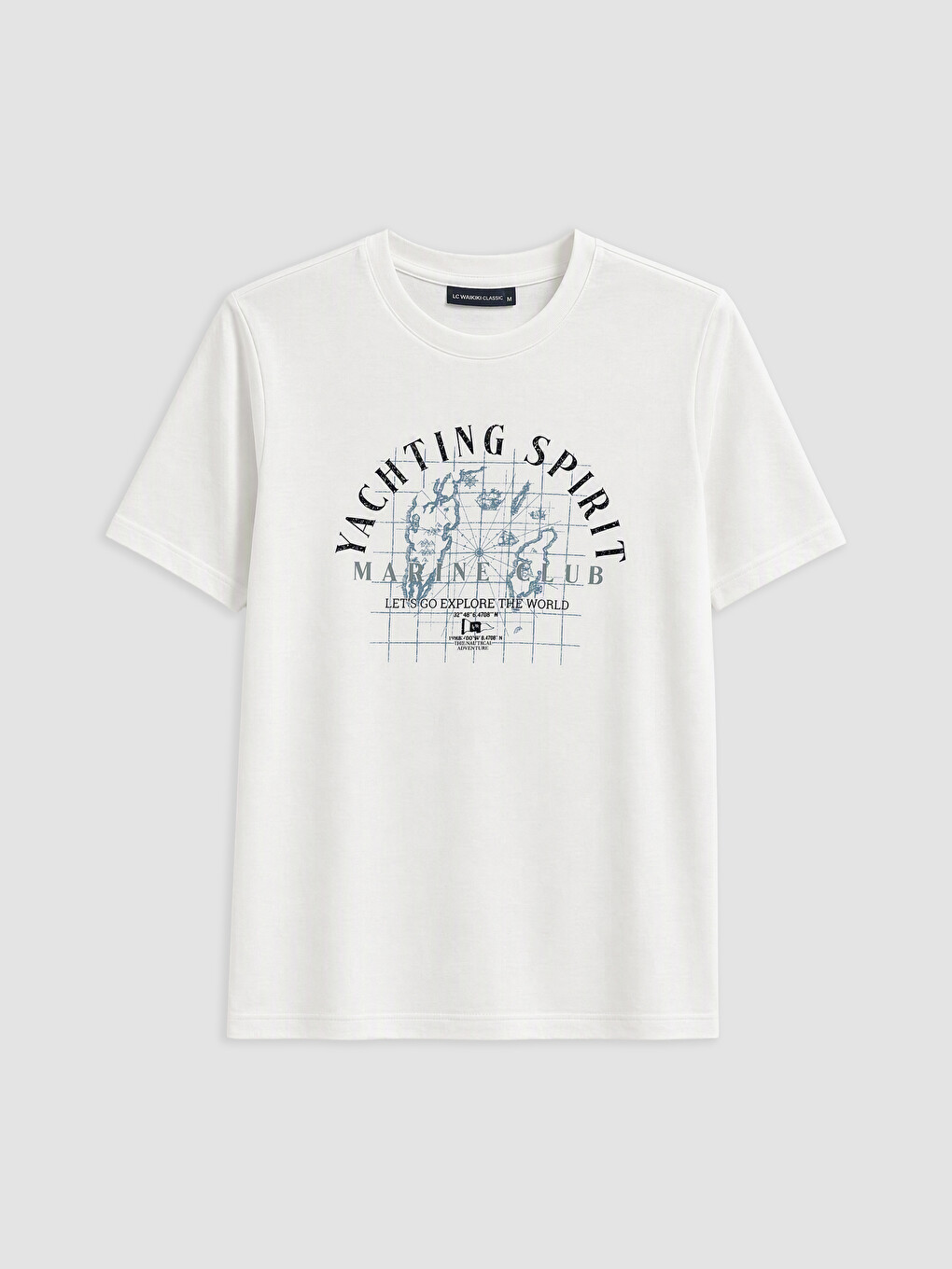 T-shirt Penje Me Jakë Të Rrumbullakët Të Stampuar Për Burra