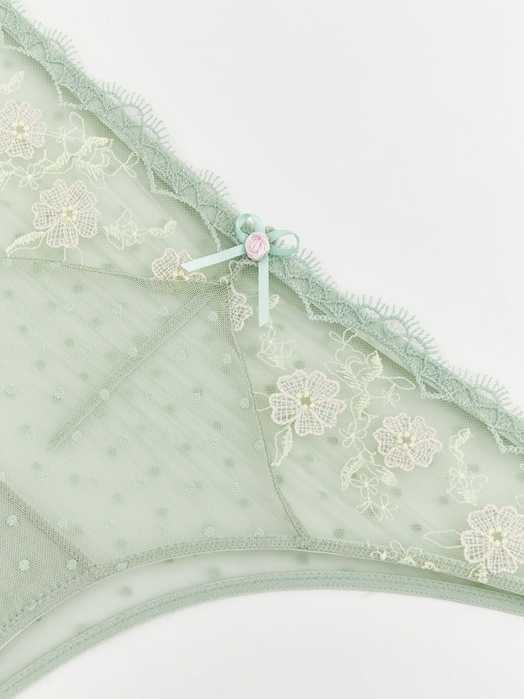 Yeşil Dantelli Fantezi Brazilian Külot-2