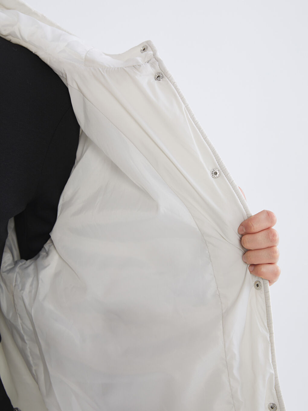 Oversized Quilted Hooded Women's Coat-3