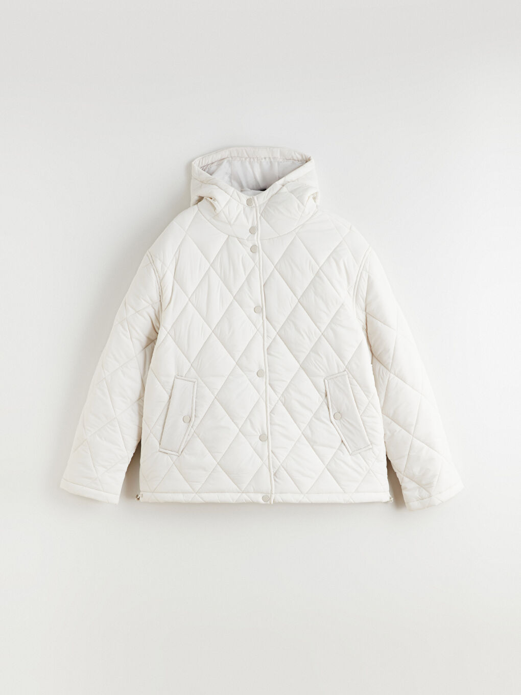 Oversized Quilted Hooded Women's Coat-5