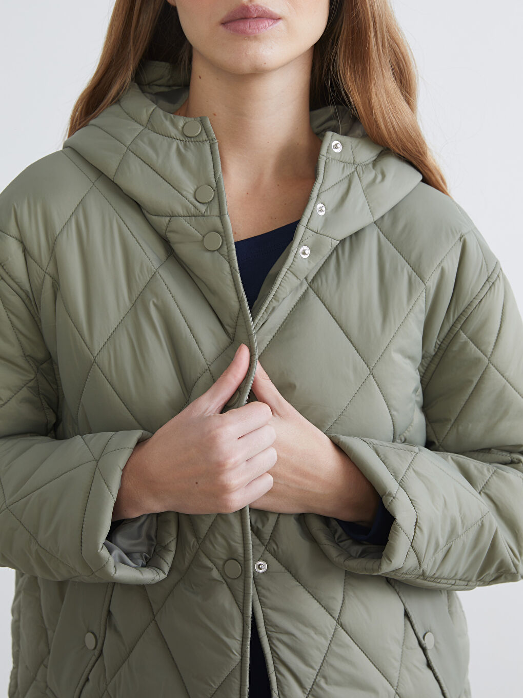 Žena TAMNO ZELENA Jakna-2