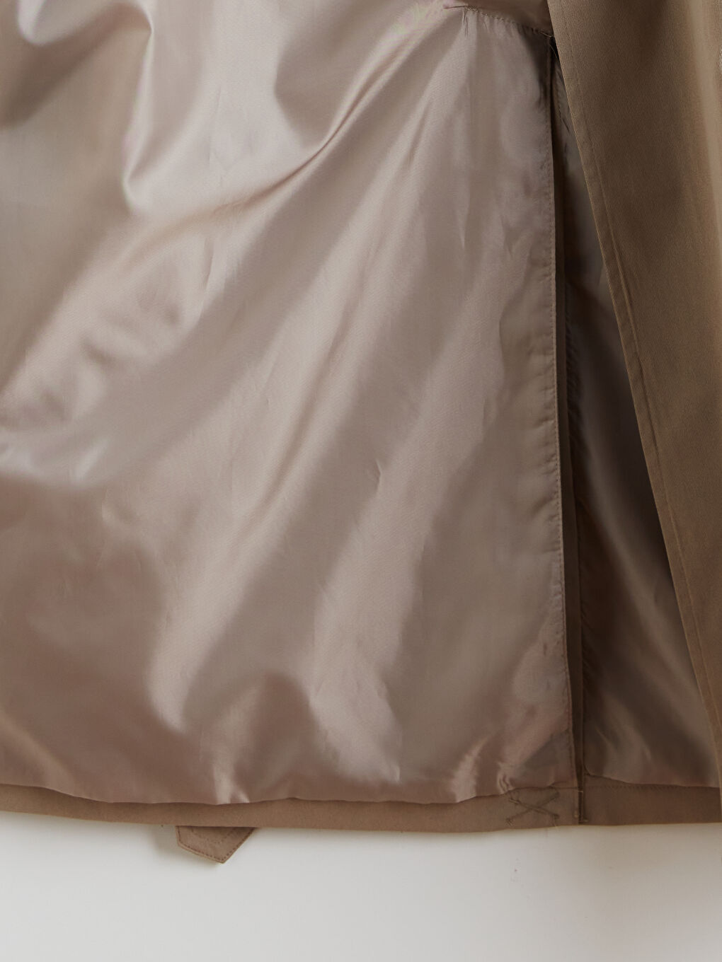 Haki Kruvaze Yaka Kadın Trençkot-7